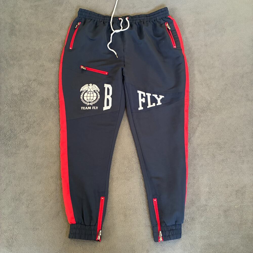 Born Fly Dark Navy Blue Streetwear Sports Skate Joggers Track Pants Men's Sz 3XL